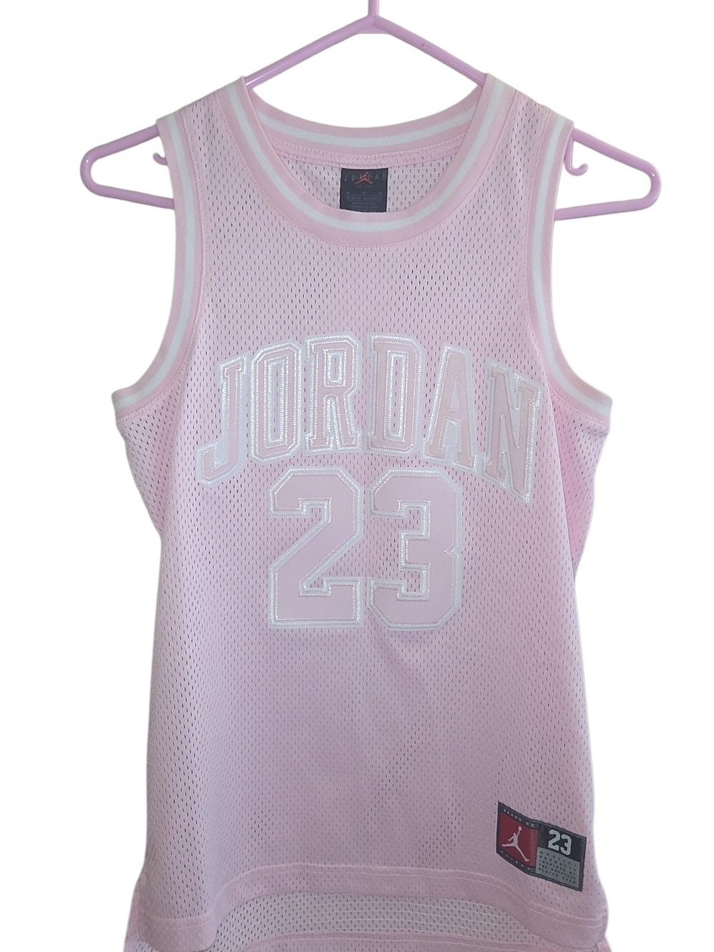 Jordan Youth Light Pink Pearl - Mesh - 23 Basketball Tank
